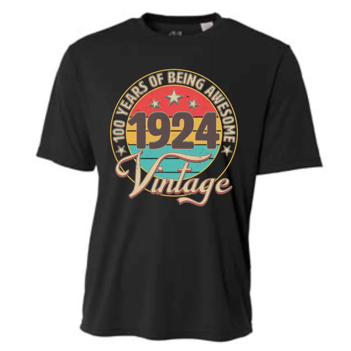 Vintage 1924 100 Years Of Being Awesome Cooling Performance Crew T-Shirt