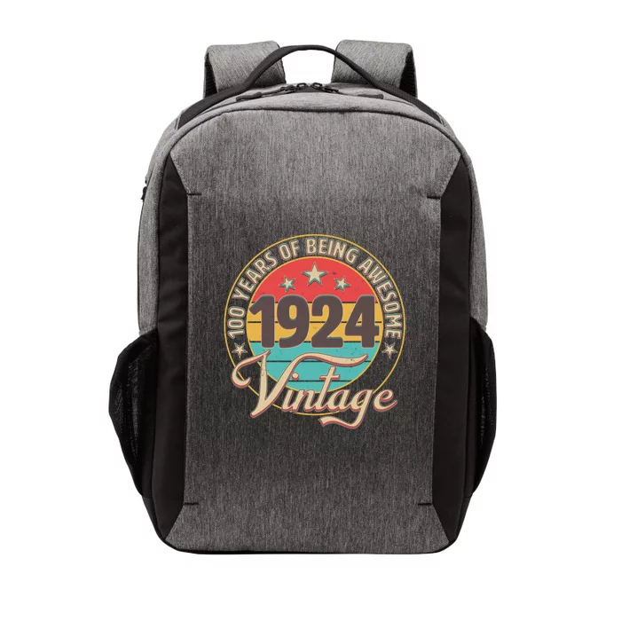 Vintage 1924 100 Years Of Being Awesome Vector Backpack