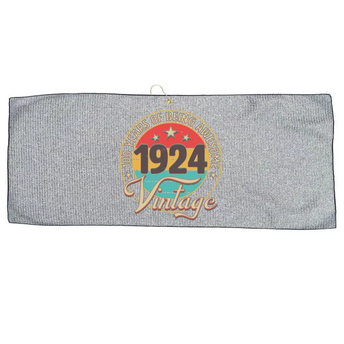 Vintage 1924 100 Years Of Being Awesome Large Microfiber Waffle Golf Towel