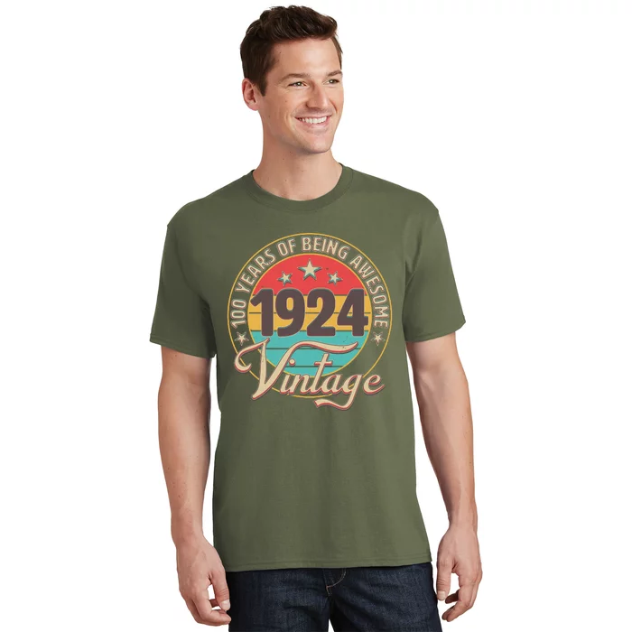 Vintage 1924 100 Years Of Being Awesome T-Shirt