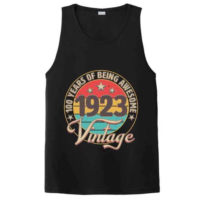 Vintage 1923 100 Years Of Being Awesome Performance Tank