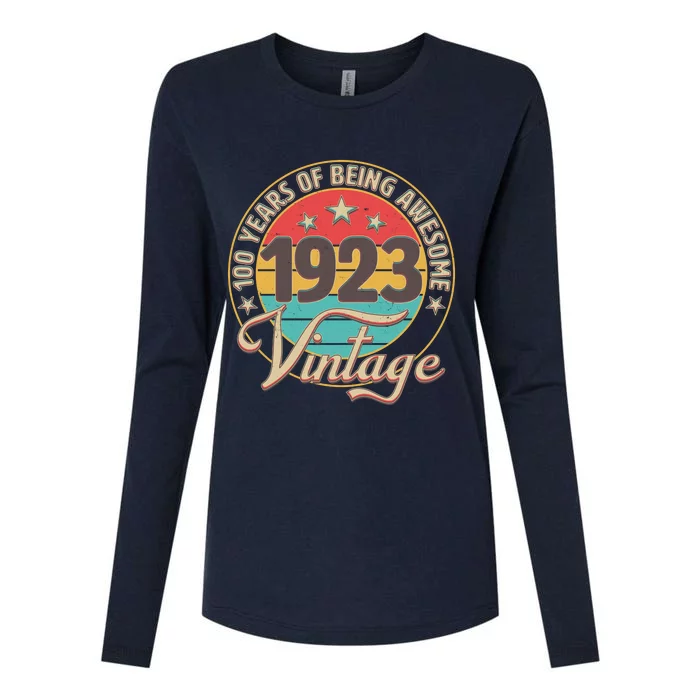 Vintage 1923 100 Years Of Being Awesome Womens Cotton Relaxed Long Sleeve T-Shirt