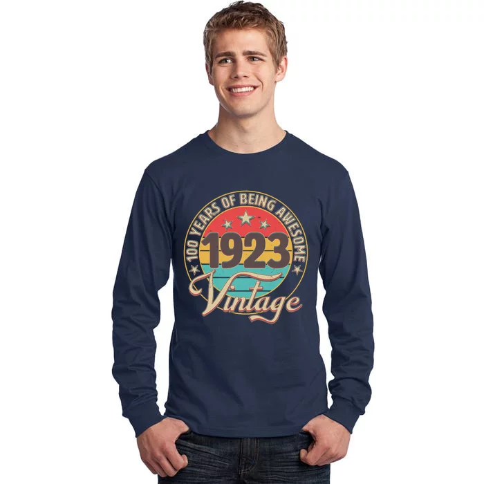 Vintage 1923 100 Years Of Being Awesome Tall Long Sleeve T-Shirt