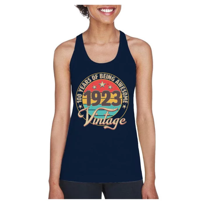 Vintage 1923 100 Years Of Being Awesome Women's Racerback Tank