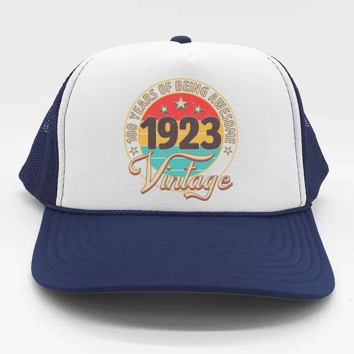 Vintage 1923 100 Years Of Being Awesome Trucker Hat