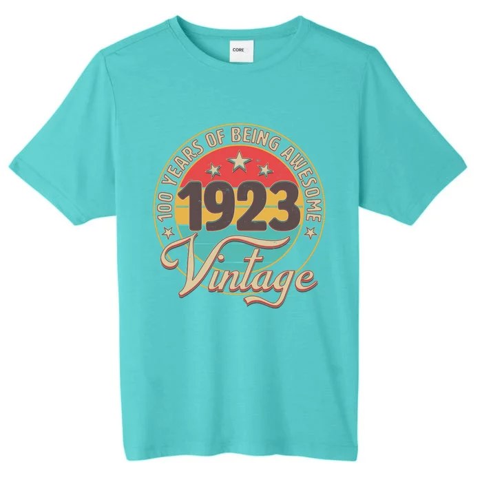 Vintage 1923 100 Years Of Being Awesome ChromaSoft Performance T-Shirt