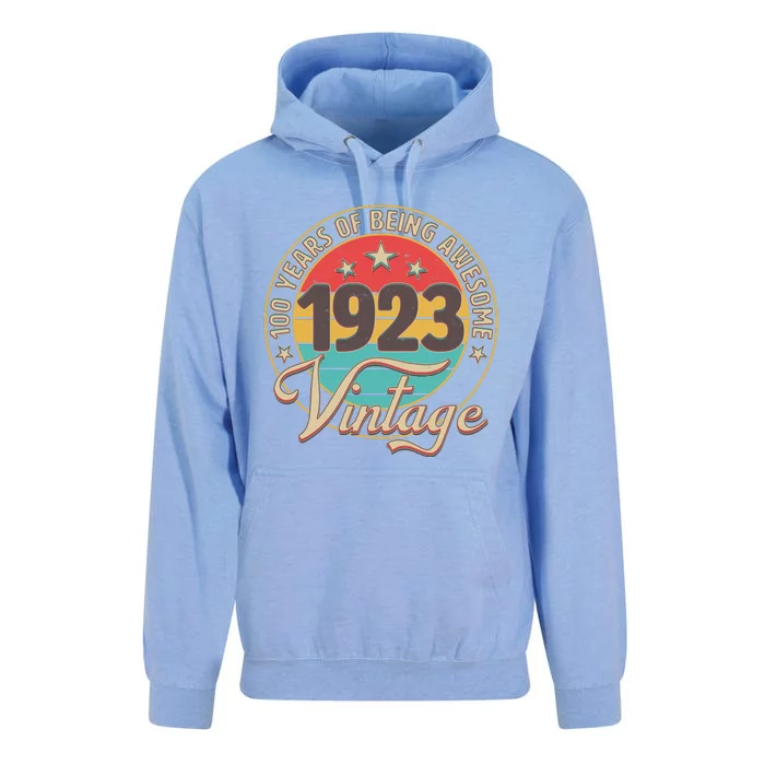 Vintage 1923 100 Years Of Being Awesome Unisex Surf Hoodie