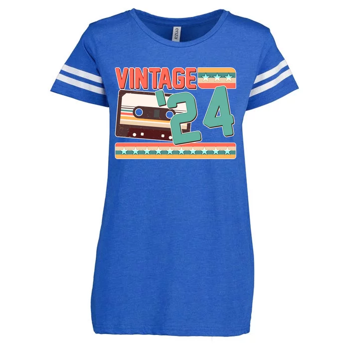 Vintage 1924 100th Birthday Cassette Tape Enza Ladies Jersey Football T-Shirt