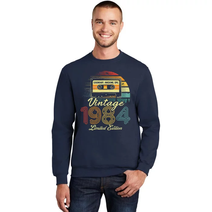 Vintage 1984 39th Birthday Gift 39 Years Old Cassette Tape Sweatshirt