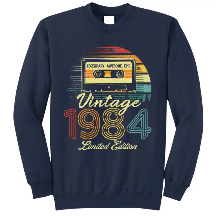 Vintage 1984 39th Birthday Gift 39 Years Old Cassette Tape Sweatshirt