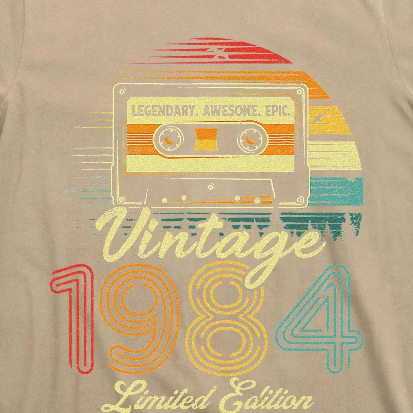 Vintage 1984 39th Birthday Gift 39 Years Old Cassette Tape T-Shirt