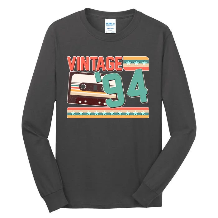 Vintage 1994 30th Birthday Cassette Tape Tall Long Sleeve T-Shirt