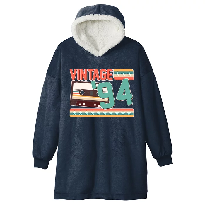 Vintage 1994 30th Birthday Cassette Tape Hooded Wearable Blanket