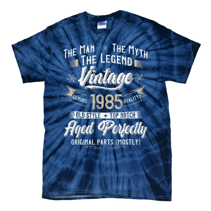 Vintage 1985 38th Birthday Gift 38 Years Old Tie-Dye T-Shirt