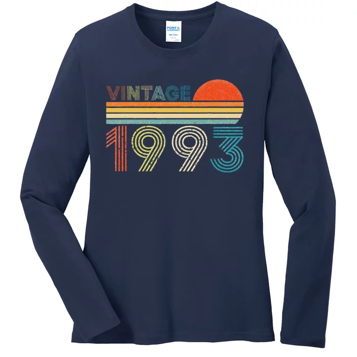 Vintage 1993 30 Years Old 30th Birthday Gifts For Women Ladies Long Sleeve Shirt