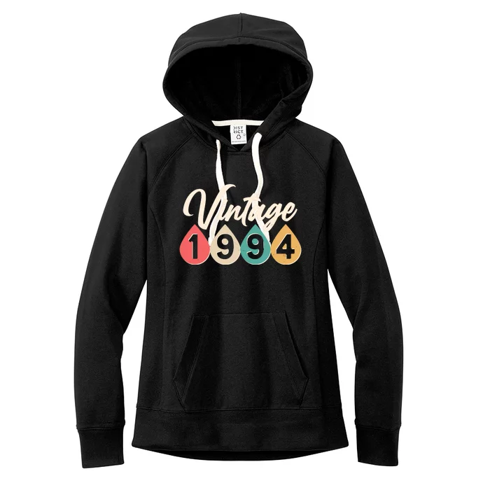 Vintage 1994 30th Birthday Retro Teardrop Design Women's Fleece Hoodie