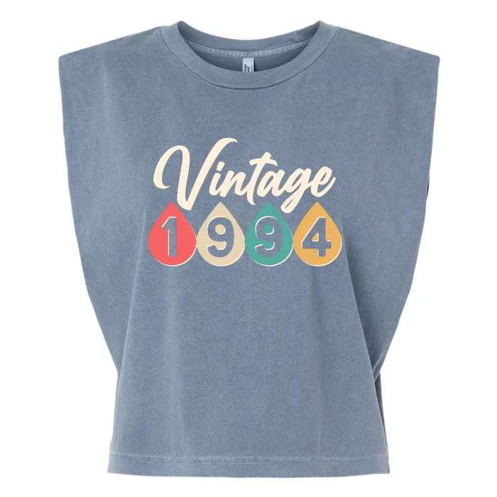 Vintage 1994 30th Birthday Retro Teardrop Design Garment-Dyed Women's Muscle Tee