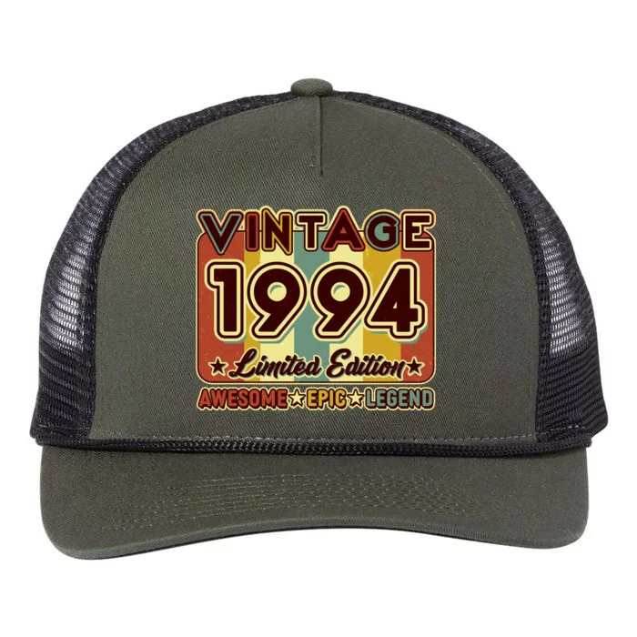 Vintage 1994 30th Birthday Limited Edition Awesome Epic Legend Retro Rope Trucker Hat Cap