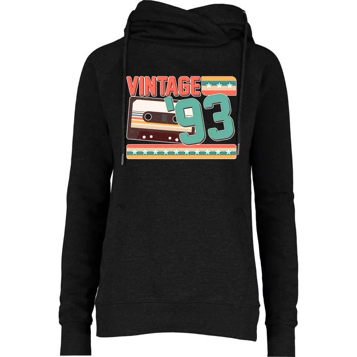 Vintage 1993 30th Birthday Cassette Tape Womens Funnel Neck Pullover Hood