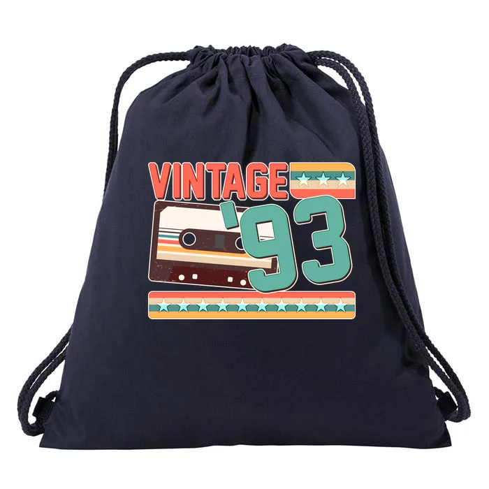 Vintage 1993 30th Birthday Cassette Tape Drawstring Bag