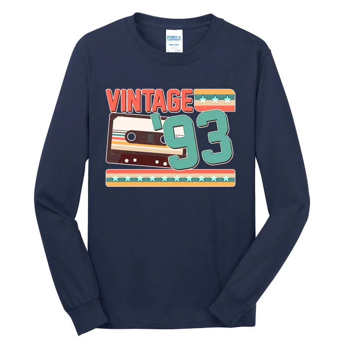 Vintage 1993 30th Birthday Cassette Tape Tall Long Sleeve T-Shirt