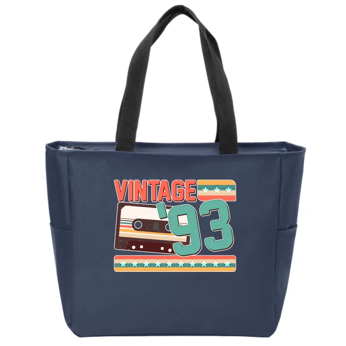 Vintage 1993 30th Birthday Cassette Tape Zip Tote Bag