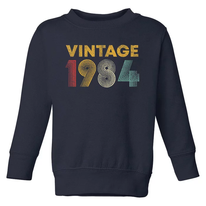 Vintage 1984 39th Birthday Present Gift  Wo 39 Years Old Toddler Sweatshirt