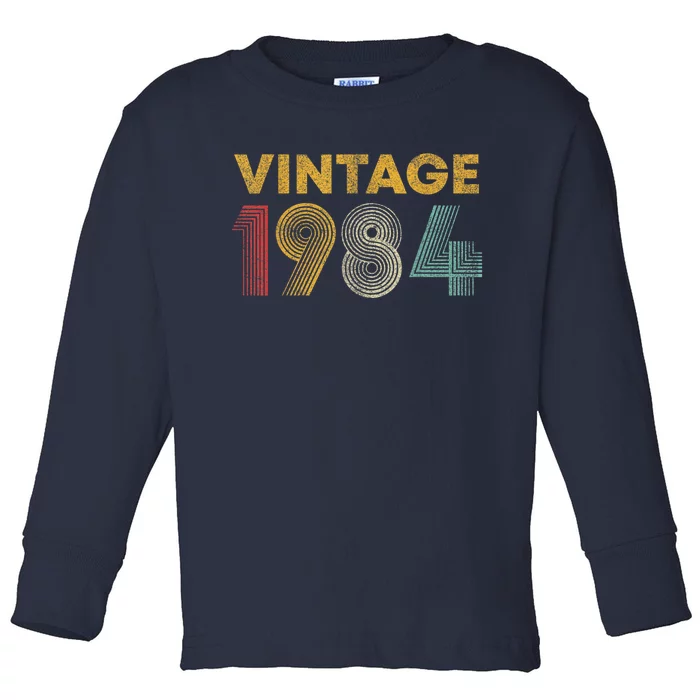 Vintage 1984 39th Birthday Present Gift  Wo 39 Years Old Toddler Long Sleeve Shirt