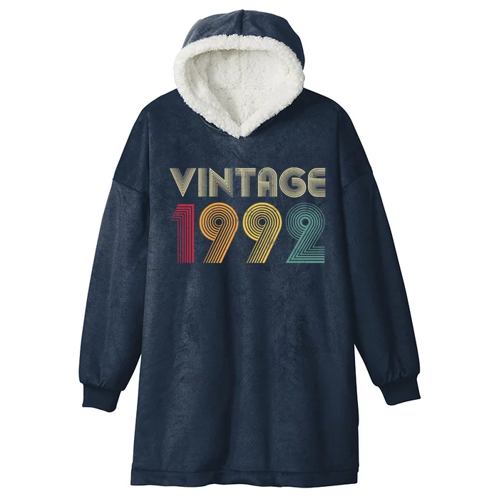 Vintage 1992 30th Birthday Gift Retro Meaningful Gift 30 Years Old Gift Hooded Wearable Blanket