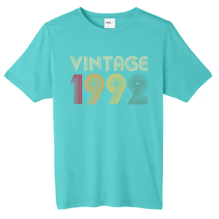 Vintage 1992 30th Birthday Gift Retro Meaningful Gift 30 Years Old Gift ChromaSoft Performance T-Shirt