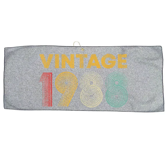 Vintage 1988 35th Birthday Present Gift  Wo 35 Years Old Large Microfiber Waffle Golf Towel