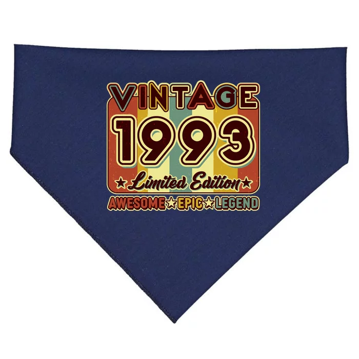 Vintage 1993 30th Birthday Limited Edition Awesome Epic Legend USA-Made Doggie Bandana