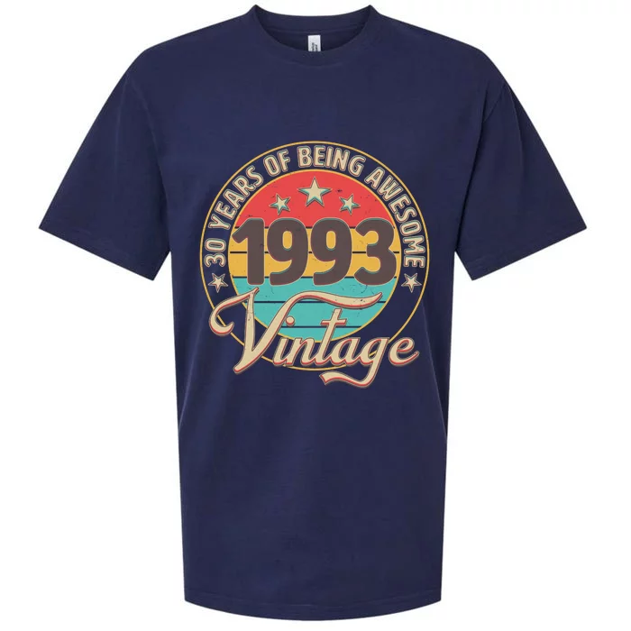 Vintage 1993 30 Years Of Being Awesome Sueded Cloud Jersey T-Shirt