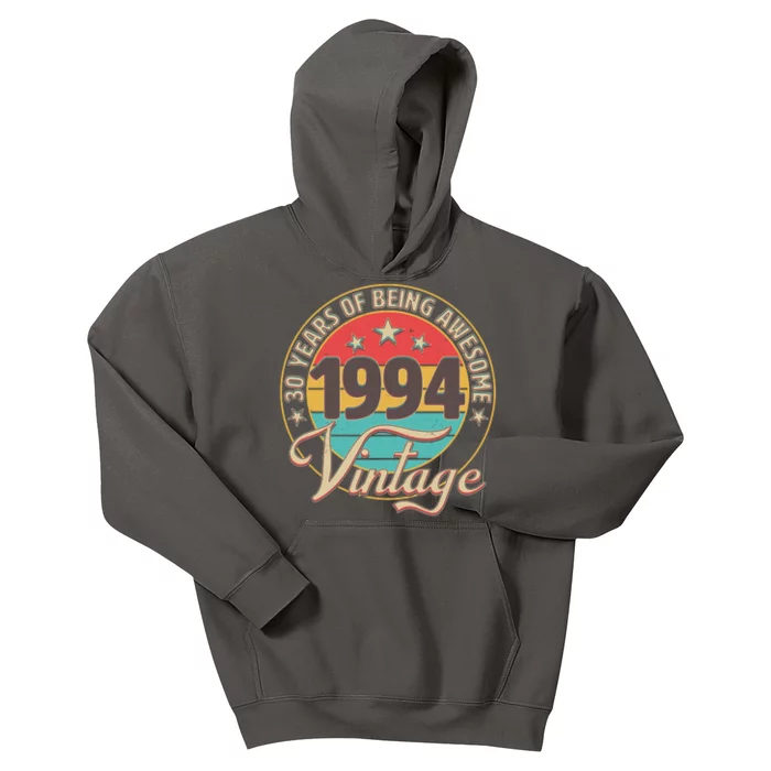 Vintage 1994 30 Years Of Being Awesome Kids Hoodie