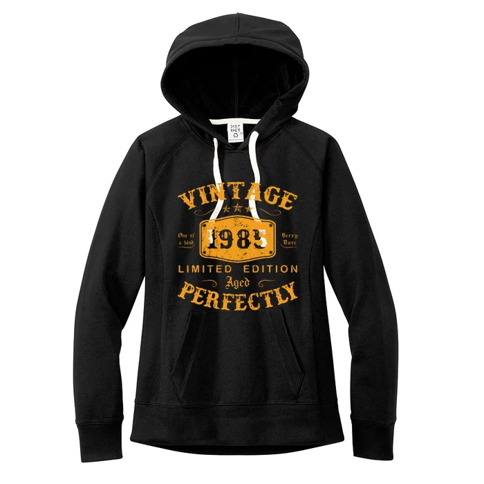 Vintage 1985 37 Birthday Gifts 37th Birthday Gifts Women's Fleece Hoodie