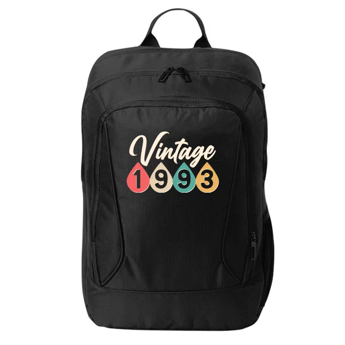 Vintage 1993 30th Birthday Retro Teardrop Design City Backpack