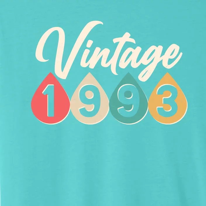 Vintage 1993 30th Birthday Retro Teardrop Design ChromaSoft Performance T-Shirt