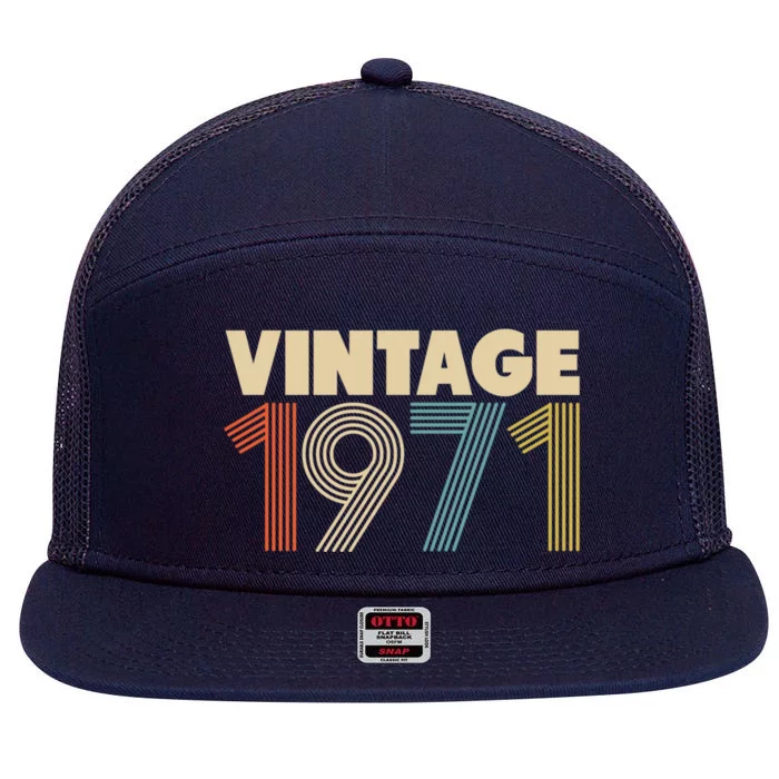 Vintage 1971 47th Birthday 7 Panel Mesh Trucker Snapback Hat