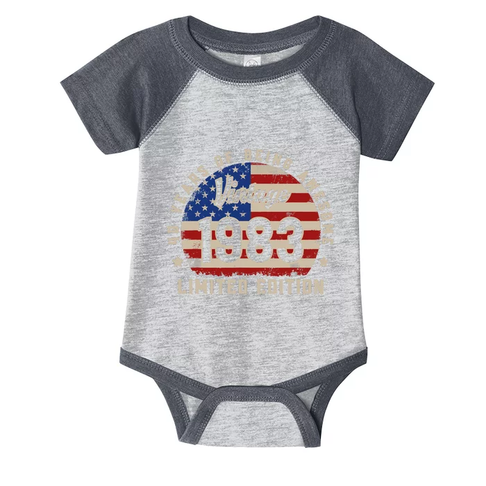 Vintage 1983 40 Years Of Being Awesome Gifts 40th Birthday Infant Baby Jersey Bodysuit