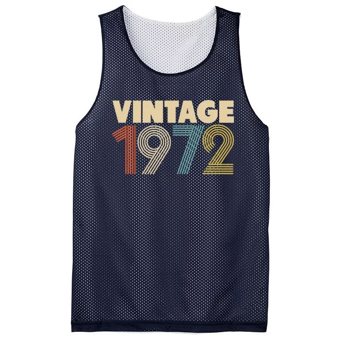 Vintage 1972 46th Birthday Mesh Reversible Basketball Jersey Tank