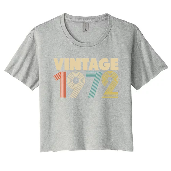 Vintage 1972 46th Birthday Women's Crop Top Tee