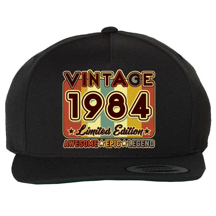 Vintage 1984 40th Birthday Limited Edition Awesome Epic Legend Wool Snapback Cap