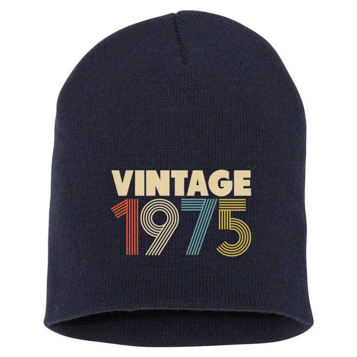 Vintage 1975 43rd Birthday Short Acrylic Beanie