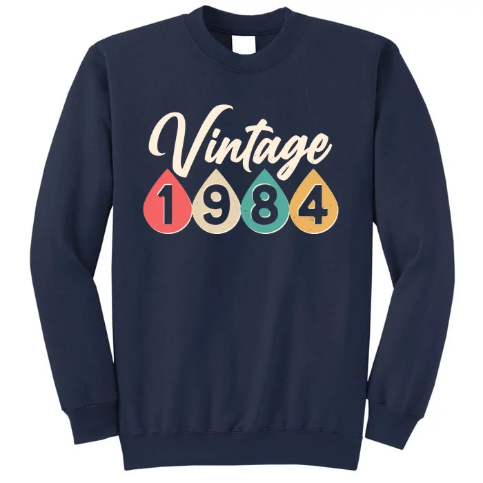 Vintage 1984 40th Birthday Retro Teardrop Design Sweatshirt