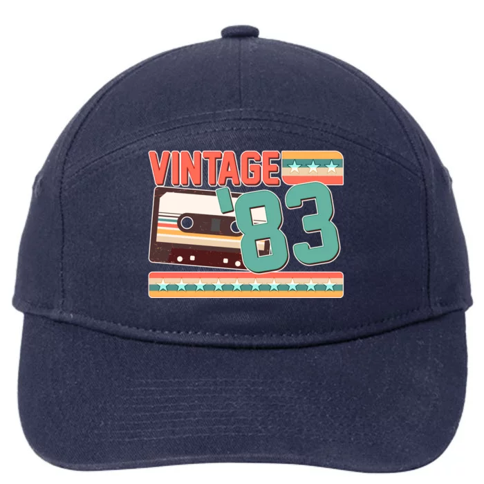 Vintage 1983 40th Birthday Cassette Tape 7-Panel Snapback Hat