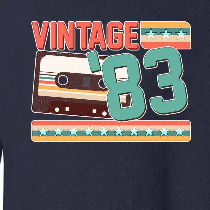 Vintage 1983 40th Birthday Cassette Tape Toddler Sweatshirt