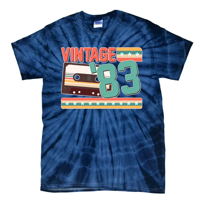 Vintage 1983 40th Birthday Cassette Tape Tie-Dye T-Shirt