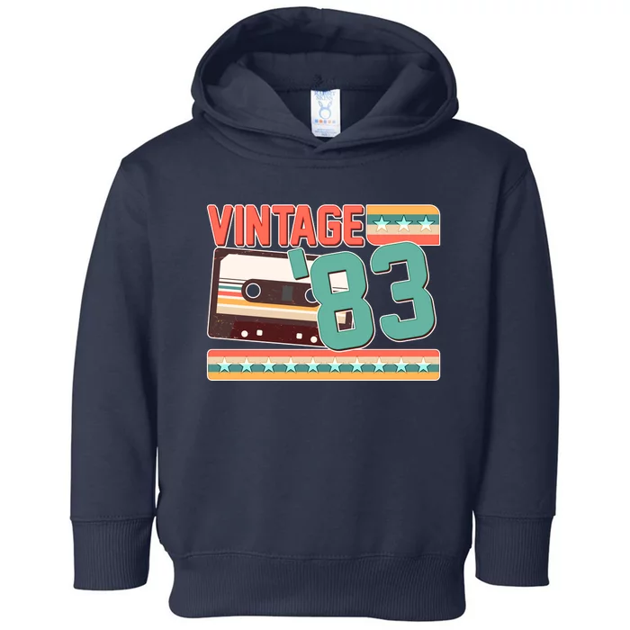 Vintage 1983 40th Birthday Cassette Tape Toddler Hoodie