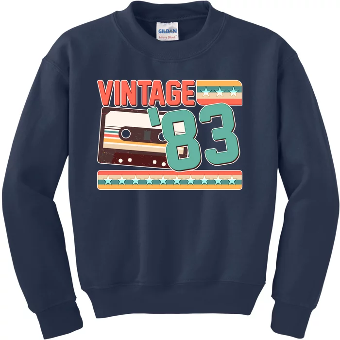 Vintage 1983 40th Birthday Cassette Tape Kids Sweatshirt