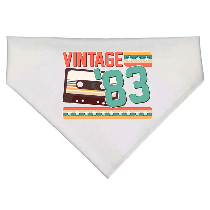 Vintage 1983 40th Birthday Cassette Tape USA-Made Doggie Bandana